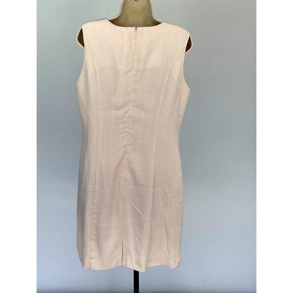 PANIZ NEW YORK, SIZE 12 CREAM COLORED DRESS, SLEEVELESS - Picture 2 of 5